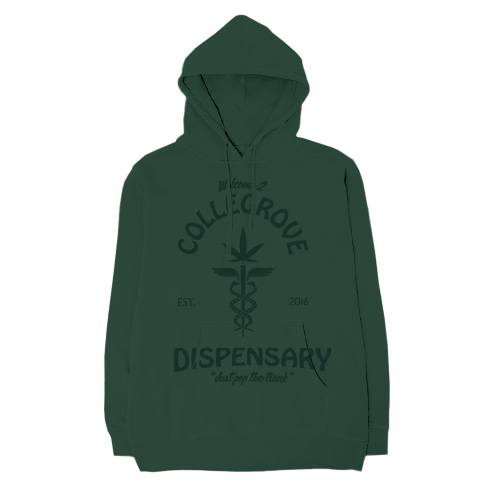 Collegrove Dispensary Hoodie on Forest Green