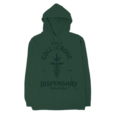 Collegrove Dispensary Hoodie on Forest Green